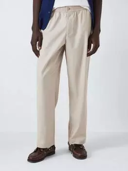 Брюки из смеси хлопка и льна John Lewis , цвет Chateau Gray