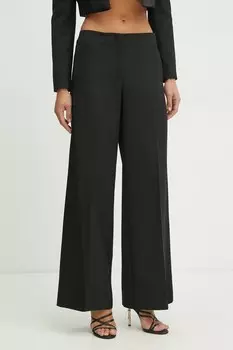 Брюки из смеси шерсти Pinko, черный
