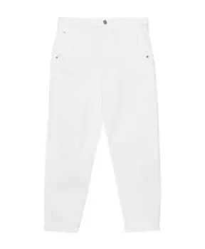Брюки из смесового хлопка Emporio Armani, белый