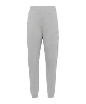 Брюки из смесового хлопка с логотипом Max Mara, серый