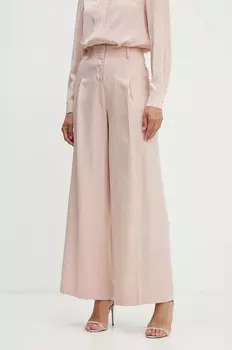 Брюки из смесового льна Karl Lagerfeld, розовый