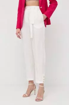 Брюки из смесового льна Marciano Guess, бежевый