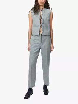 Брюки из смесовой шерсти alva nu notes, цвет Grey Melange