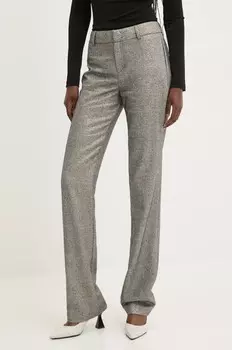 Брюки из смесовой шерсти Chiara Ferragni, серый