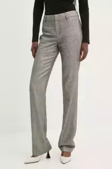Брюки из смесовой шерсти Chiara Ferragni, серый