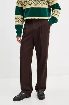 Брюки из смесовой шерсти Drle de Monsieur Le Pantalon Golfeur, коричневый