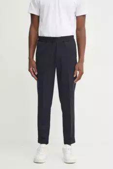 Брюки из смесовой шерсти Filippa K, темно-синий