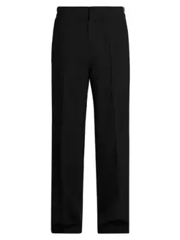 Брюки из смесовой шерсти Loewe, черный