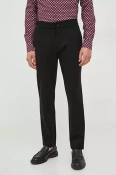 Брюки из смесовой шерсти Michael Kors, черный