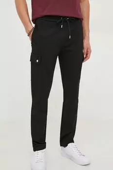 Брюки из смесовой шерсти Michael Kors, черный
