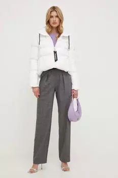 Брюки из смесовой шерсти Pinko, серый