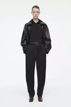 Брюки из смесовой шерсти-slim fit COS, черный