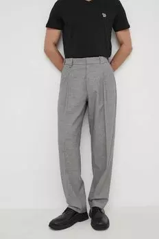 Брюки из смесовой шерсти Won Hundred, серый