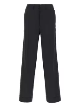 Брюки из смесовой вирджинской шерсти MM6 Maison Margiela, черный