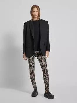 Брюки из смесовой вискозы с имитацией кожи, модель «Belle» Object