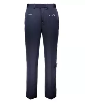 Брюки из технической ткани с логотипом Off White, синий