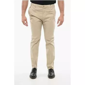 Брюки из текстурированного хлопка с петлей для ремня Corneliani, Beige
