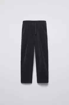 Брюки из текстурного трикотажа ZARA, сине-серый