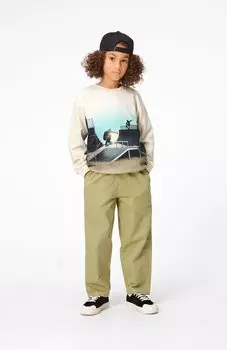 Брюки из ткани ASTER Molo, цвет sage