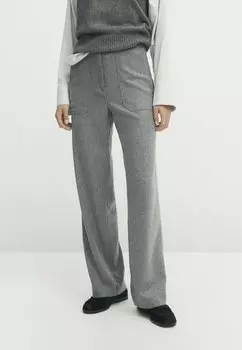 Брюки из ткани BLEND CARPENTER Massimo Dutti, серый