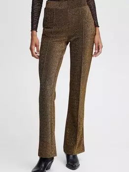 Брюки из ткани быча B.Young, золотой