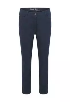 Брюки из ткани Джюль, суперстрейч, пятикарманные, женские Adagio, цвет Marine