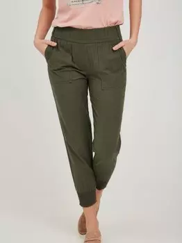 Брюки из ткани фральлето Fransa, зеленый