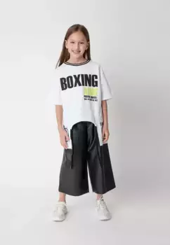 Брюки из ткани Гулливер, на эластичном поясе Gulliver, черный