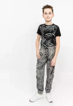 Брюки из ткани Гулливер с модным принтом Gulliver, коричневый