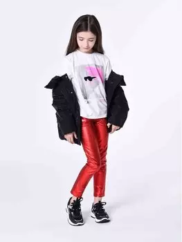 Брюки из ткани и плотного кроя Karl Lagerfeld, красный