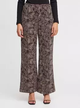 Брюки из ткани ihkate с принтом pa26 Ichi, коричневый