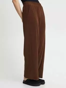 Брюки из ткани ихлима Ichi, коричневый