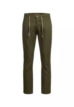 Брюки из ткани, льняные брюки, стандартного кроя Rock Creek, темно-зеленый