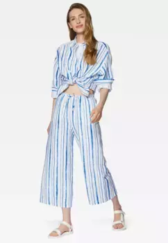 Брюки из ткани Mavi "STRIPED WOVEN PANTS", брюки-кюлоты в средиземноморском стиле, синий