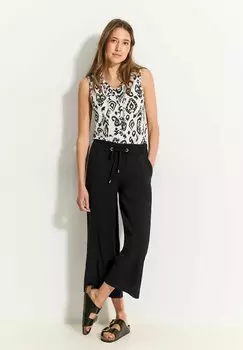 Брюки из ткани Mit Wide Legs Cecil, черные