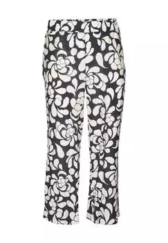 Брюки из ткани, на эластичном поясе, цветочные, женские VERO MODA, черный