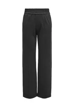 Брюки из ткани "Поптраш-Суки", жатая складка, женские ONLY, цвет 179074 Dark Grey