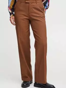 Брюки из ткани pzbindy Pulz Jeans, коричневый