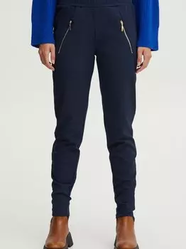 Брюки из ткани пзкира Pulz Jeans, синий