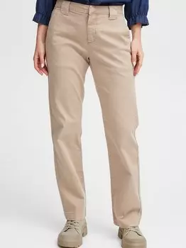 Брюки из ткани пзросита Pulz Jeans, бежевый