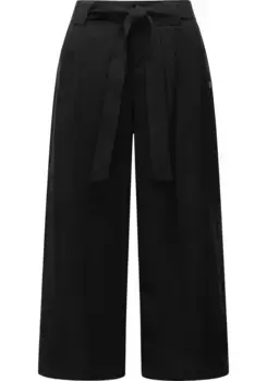 Брюки из ткани рэгвир "Ярай", стильные брюки-кюлоты с поясом Ragwear, черный