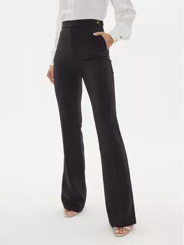 Брюки из ткани regular fit Elisabetta Franchi, черный