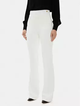 Брюки из ткани regular fit Elisabetta Franchi, белый