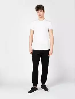 Брюки из ткани regular fit Emporio Armani, черный