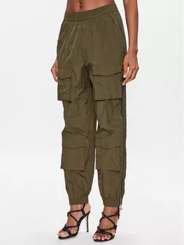 Брюки из ткани regular fit Gestuz, зеленый