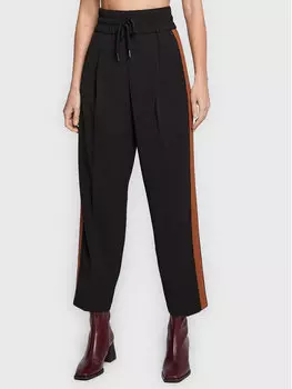 Брюки из ткани regular fit Marc Aurel, черный