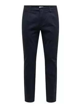Брюки из ткани regular fit Only & Sons, синий