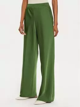 Брюки из ткани regular fit Patrizia Pepe, зеленый