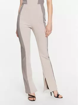 Брюки из ткани regular fit Patrizia Pepe, бежевый