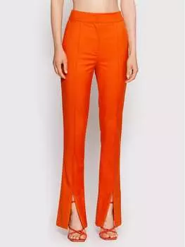 Брюки из ткани regular fit Patrizia Pepe, оранжевый